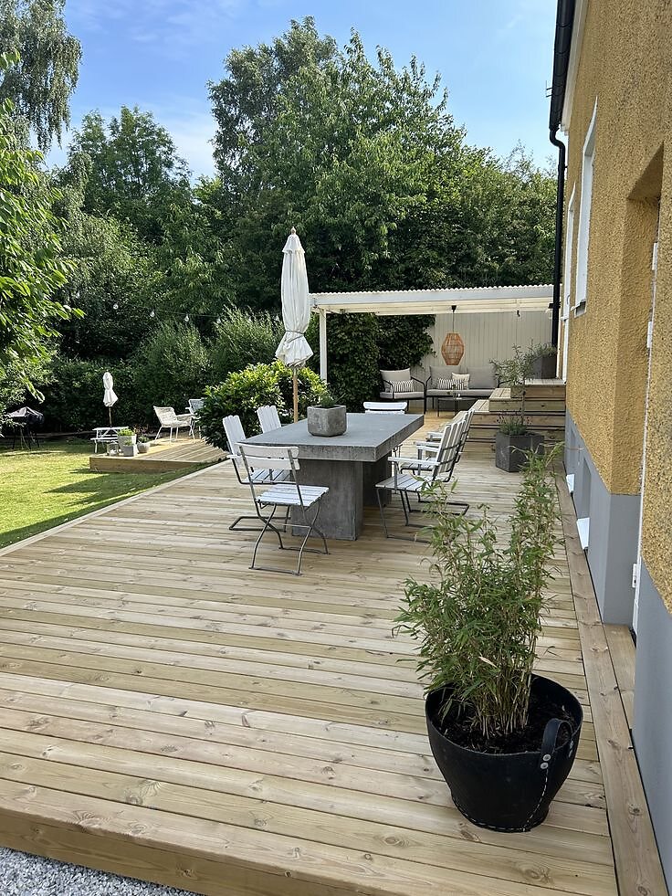 Création de terrasse réalisé à Bruz par TMD Paysage
